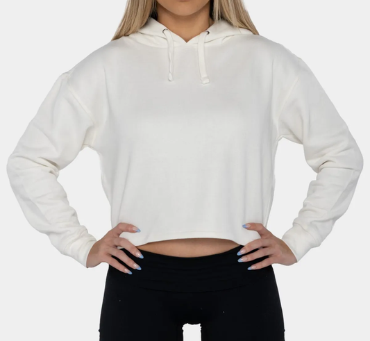 Chroma Glow Cropped Fleece Hoodie